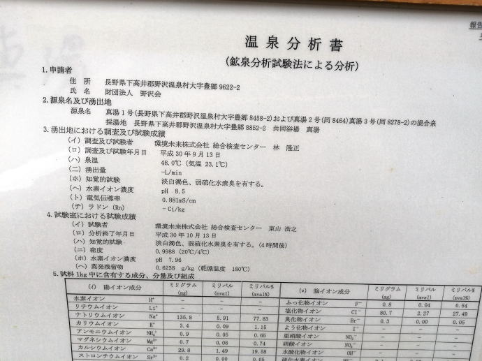 野沢温泉　真湯【温泉奉行所】