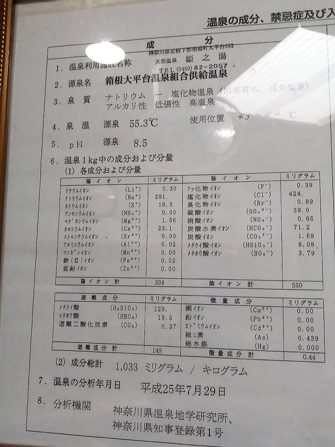 箱根大平台温泉　姫之湯【温泉奉行所】